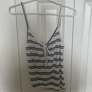 Black and White Pacsun Cropped Tank